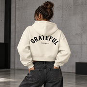 KOG Grateful Adult Crop Hoodie – Psalm 9:1