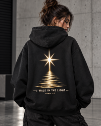 KOG I Walk in the Light Adult Heavyweight Hoodie – John 1:7