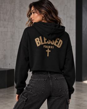 KOG Blessed Adult Cropped Hoodie – Psalm 9:1