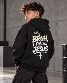 KOG Bruh, I Follow Jesus youth Heavyweight Oversized Hoodie