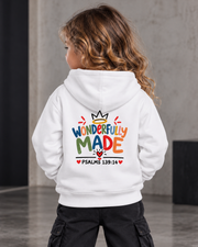 KOG Wonderfully Made Kids Hoodie – Psalm 139:14 Christian Faith Hoodie